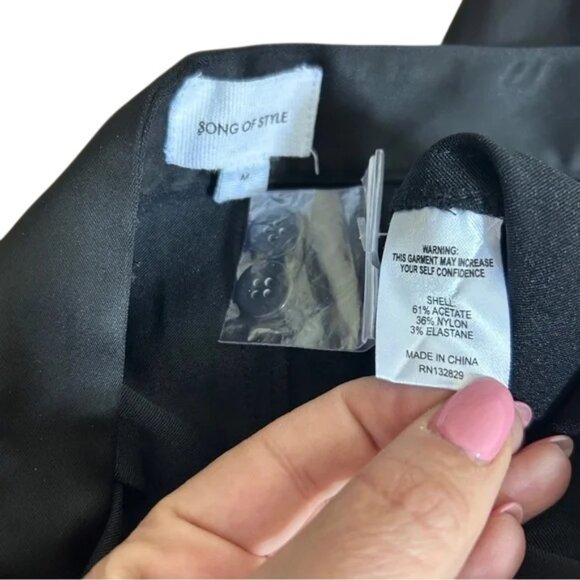 Song of Style from Revolve black Ewan lace up skinny fit trouser pants size M - Picture 7 of 7